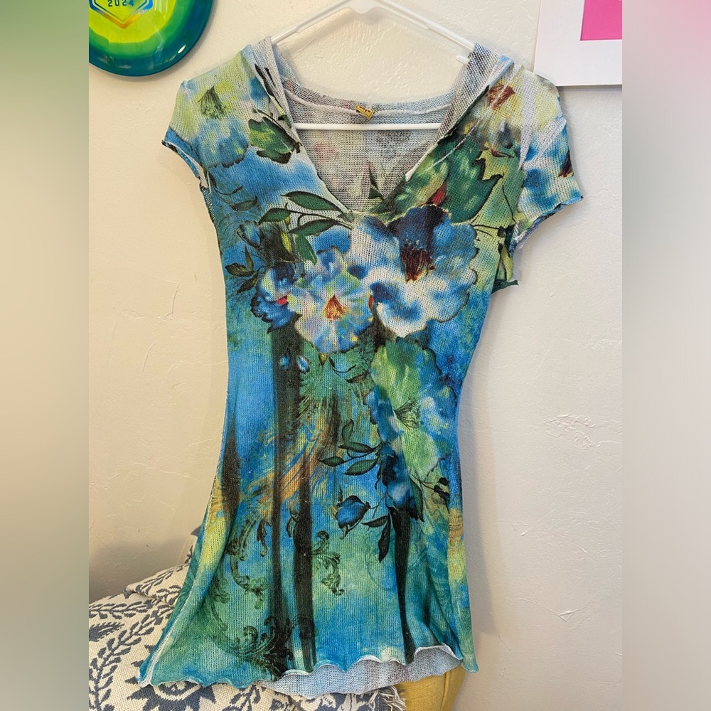 Beach cover up dress colorful